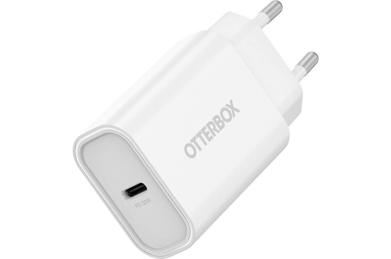 OTTERBOX Chargeur mural 30W, 1 port USB-C antichoc, Power Delivery, charge rapide pour Smartphone, tablettes, BLANC