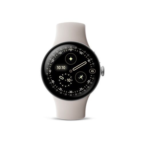 GOOGLE Pixel Watch 4 41 mm Bluetooth Argent Poli avec bracelet sport fluoroélastomère Porcelaine