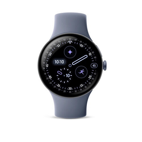 GOOGLE Pixel Watch 4 45 mm Bluetooth Gris satiné avec bracelet sport fluoroélastomère Gris Quartz