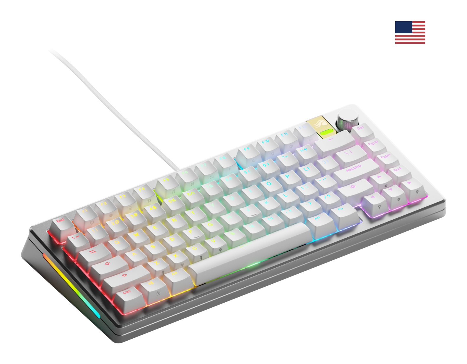 Glorious GMMK 3 PRO HE 75% Prebuilt Wired Silver- US