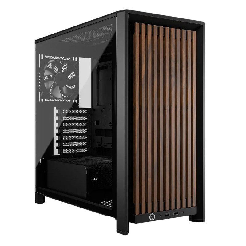 CORSAIR CORSAIR Geh Midi FRAME 4000D RS Wood Mid-Tower, Black/Walnut