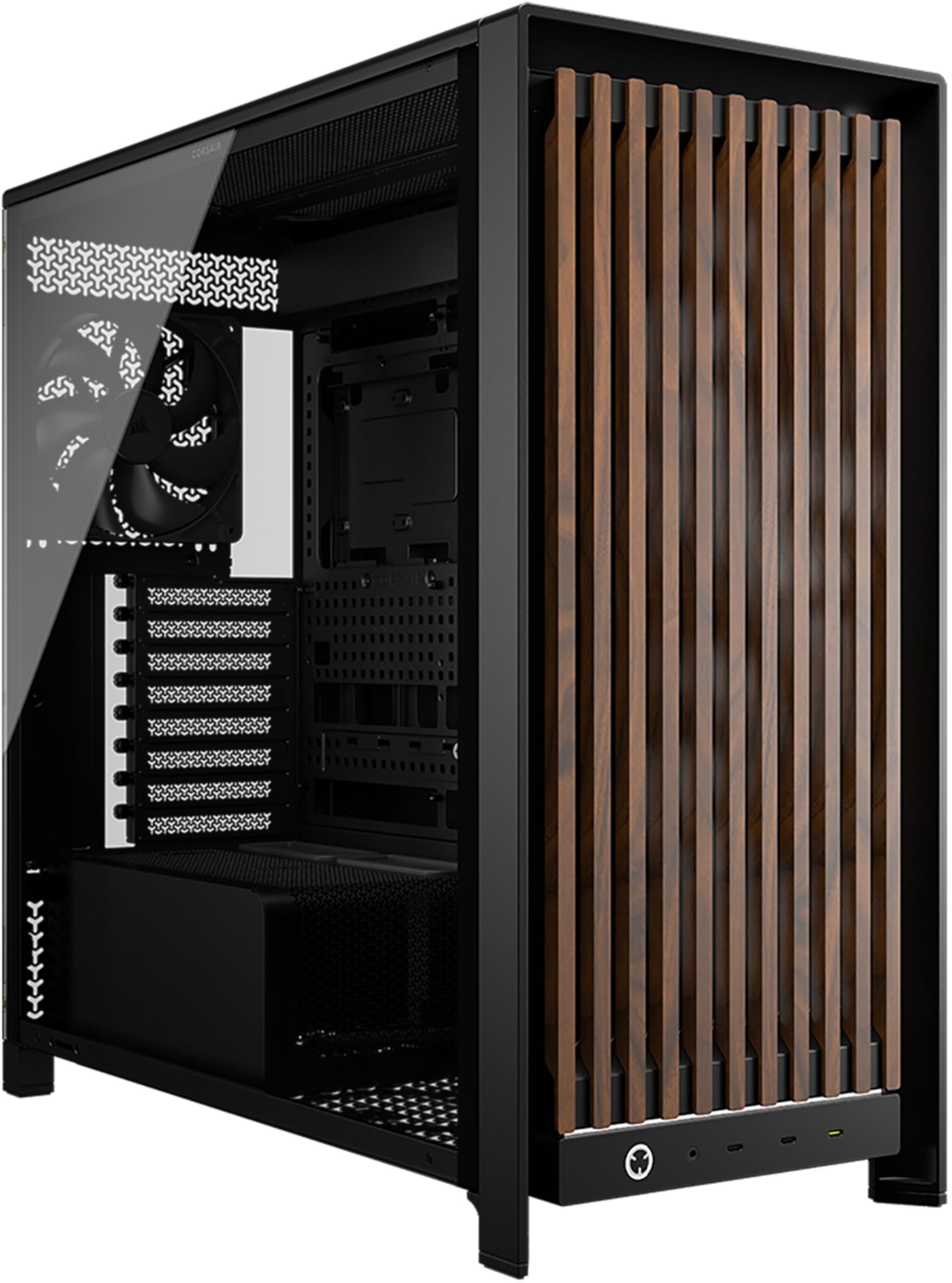 CORSAIR FRAME 5000D Wood RS Performance Mid-Tower Case Black/Walnut