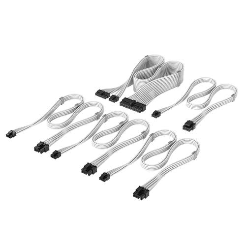CORSAIR CORSAIR DC Cable Starter Kit, Individually Sleeved, White