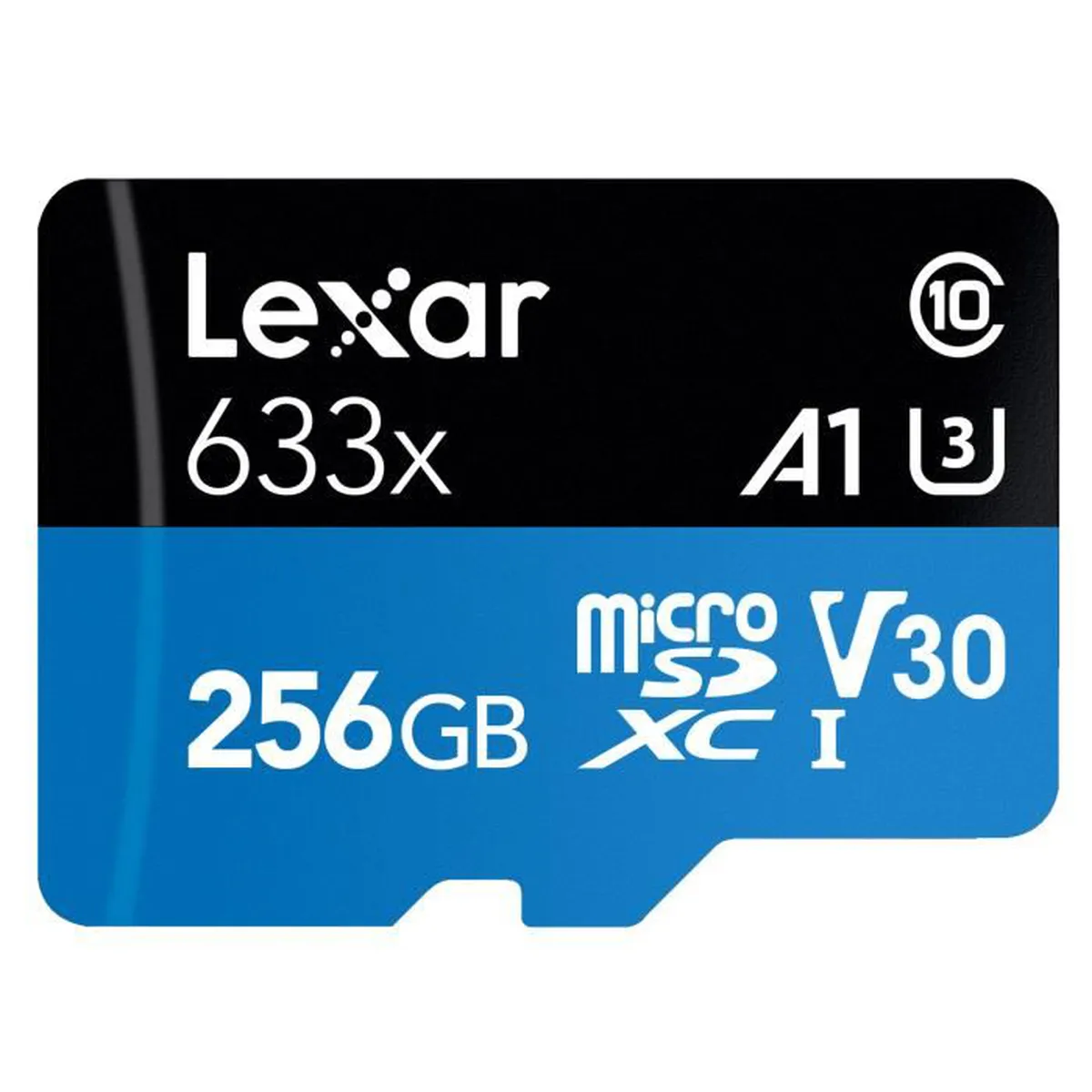 Lexar carte micro sd 256go high-performance 633x adaptateur