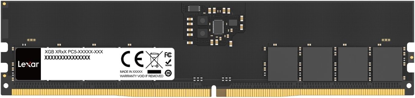 Lexar Barrette mémoire 32Go DIMM DDR5 5600MHz (Noir)