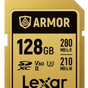 Lexar Carte mémoire SDXC PRO GOLD ARMOR 128 V 60