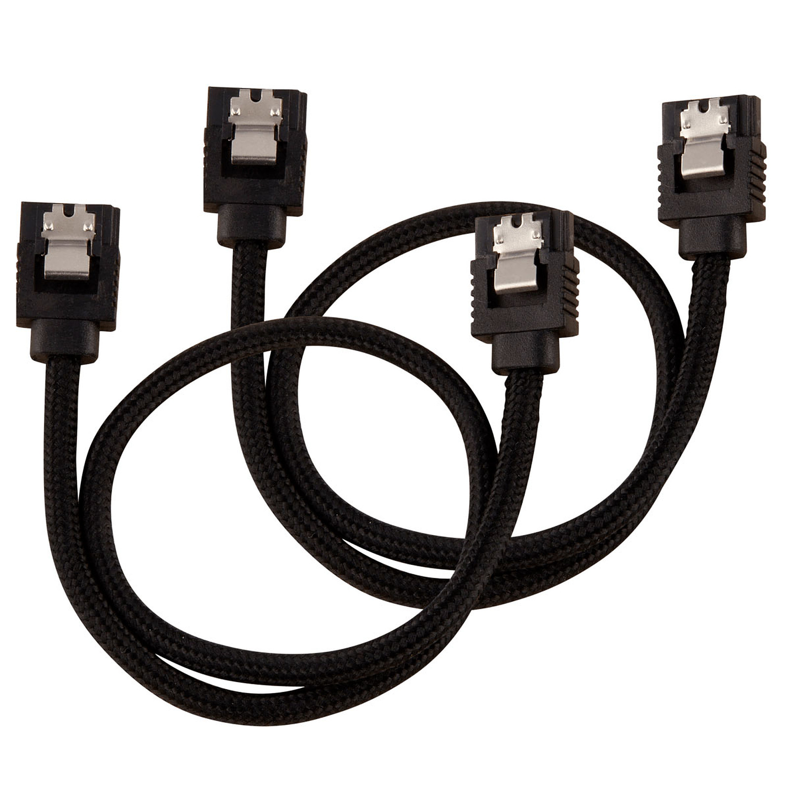 CORSAIR Câble SATA gainé Premium 30 cm (coloris noir)