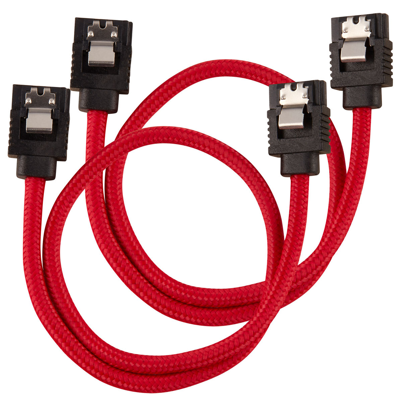 CORSAIR Câble SATA gainé Premium 30 cm (coloris rouge)
