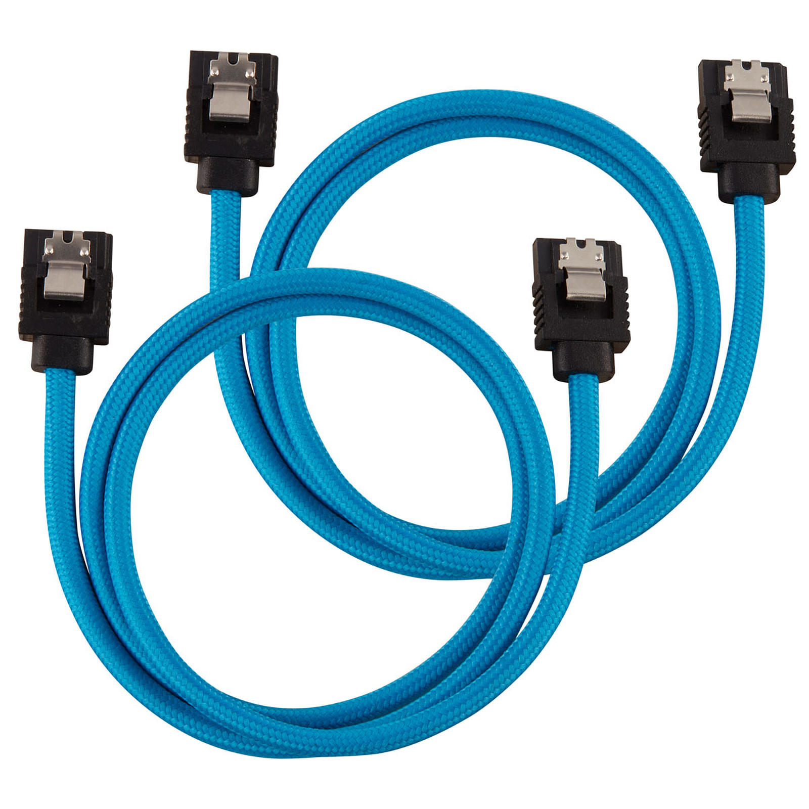 CORSAIR Câbles SATA gainés 60 cm (coloris bleu)