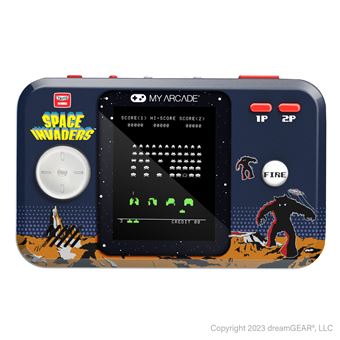 JUST FOR GAMES Console rétrogaming  Pocket Player PRO Space Invaders Noir et Orange