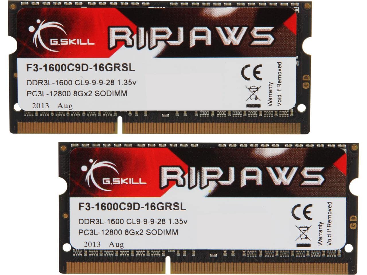 GSKILL RIPJAWS SO-DIMM 16 GO (2 X 8 GO) DDR3L 1600 MHZ CL9