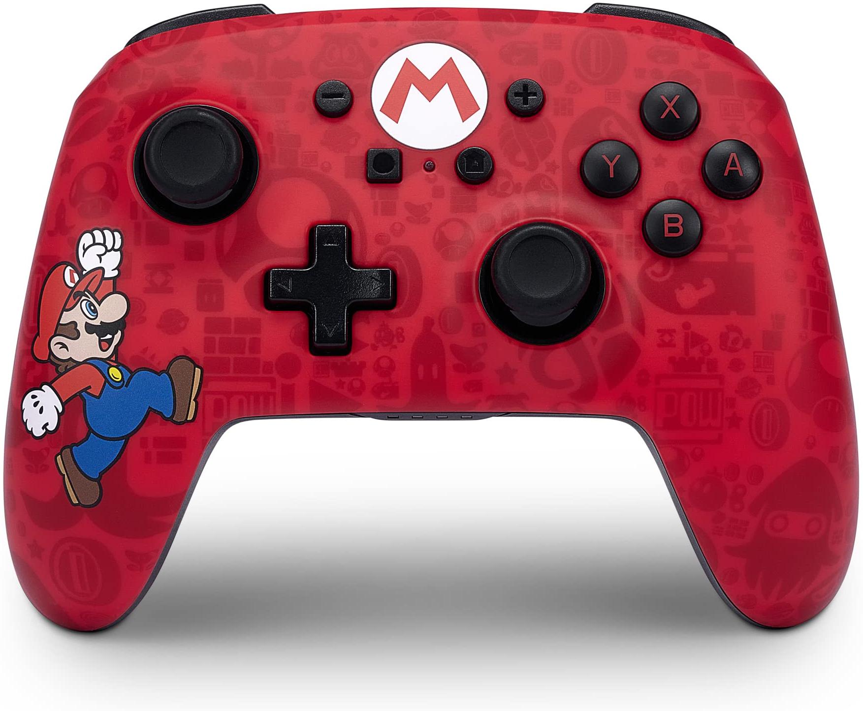 PowerA Manette de jeu sans fil Mario Here We Go pour Nintendo Switch (Rouge/Noir)