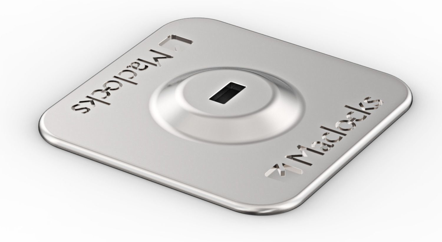 COMPULOCK Compulocks Plaque de sécurité adhésive universelle pour les cable antivol argentée