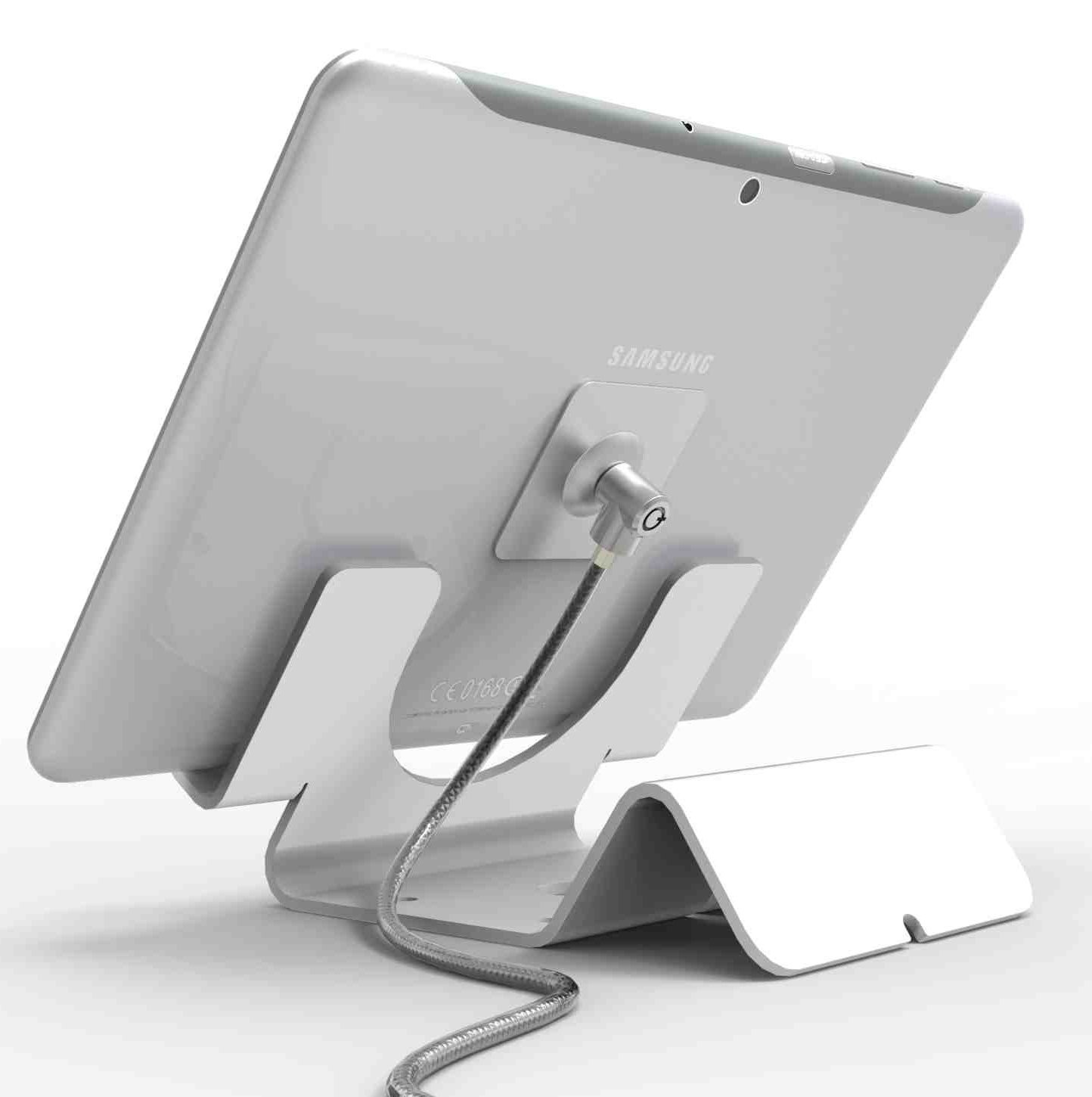 COMPULOCK Compulocks Support universel pour tablette avec verrou à câble clé blanc
