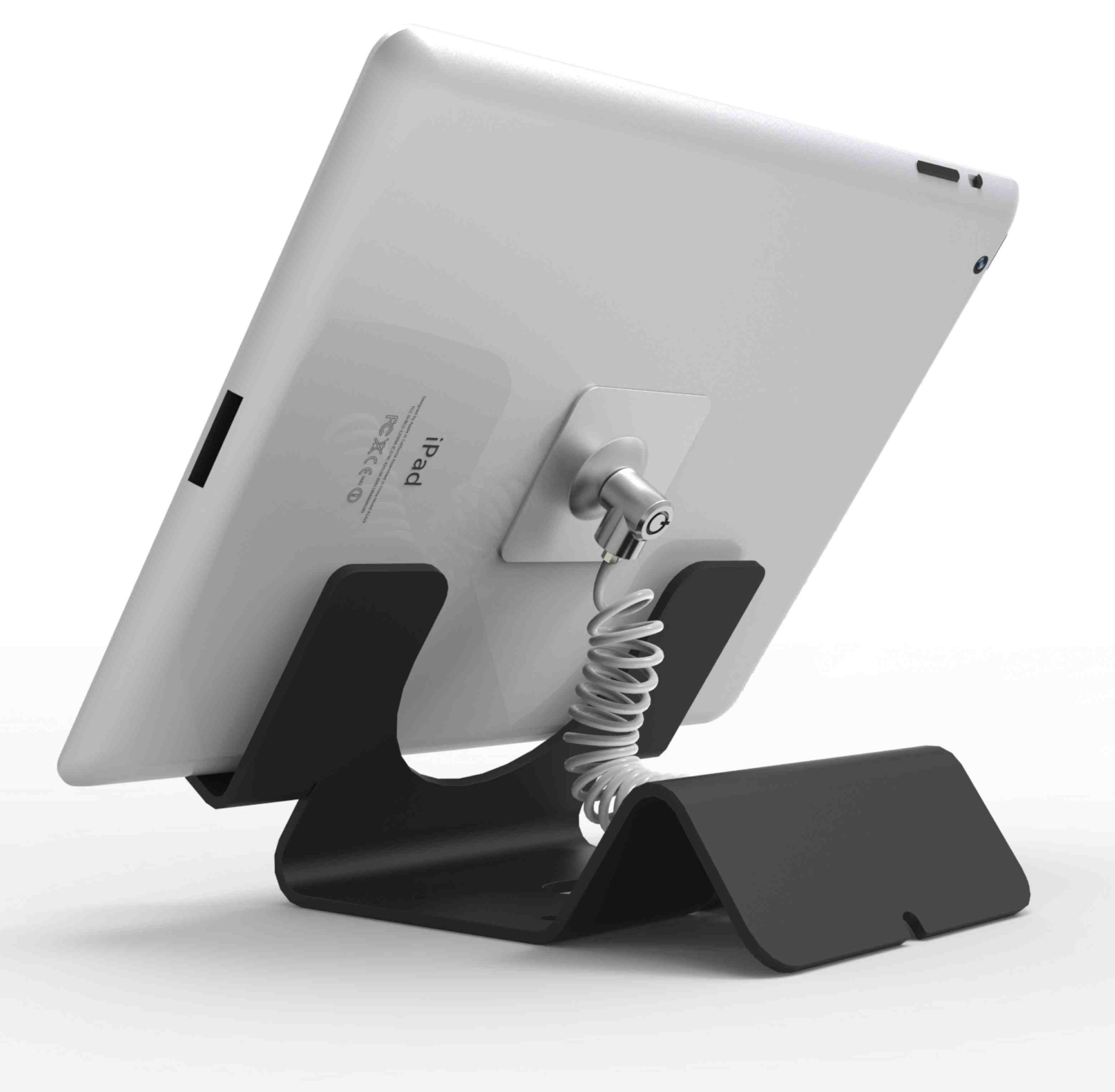 COMPULOCK Compulocks Support universel pour tablette blanc avec câble de verrouillage en spirale noir