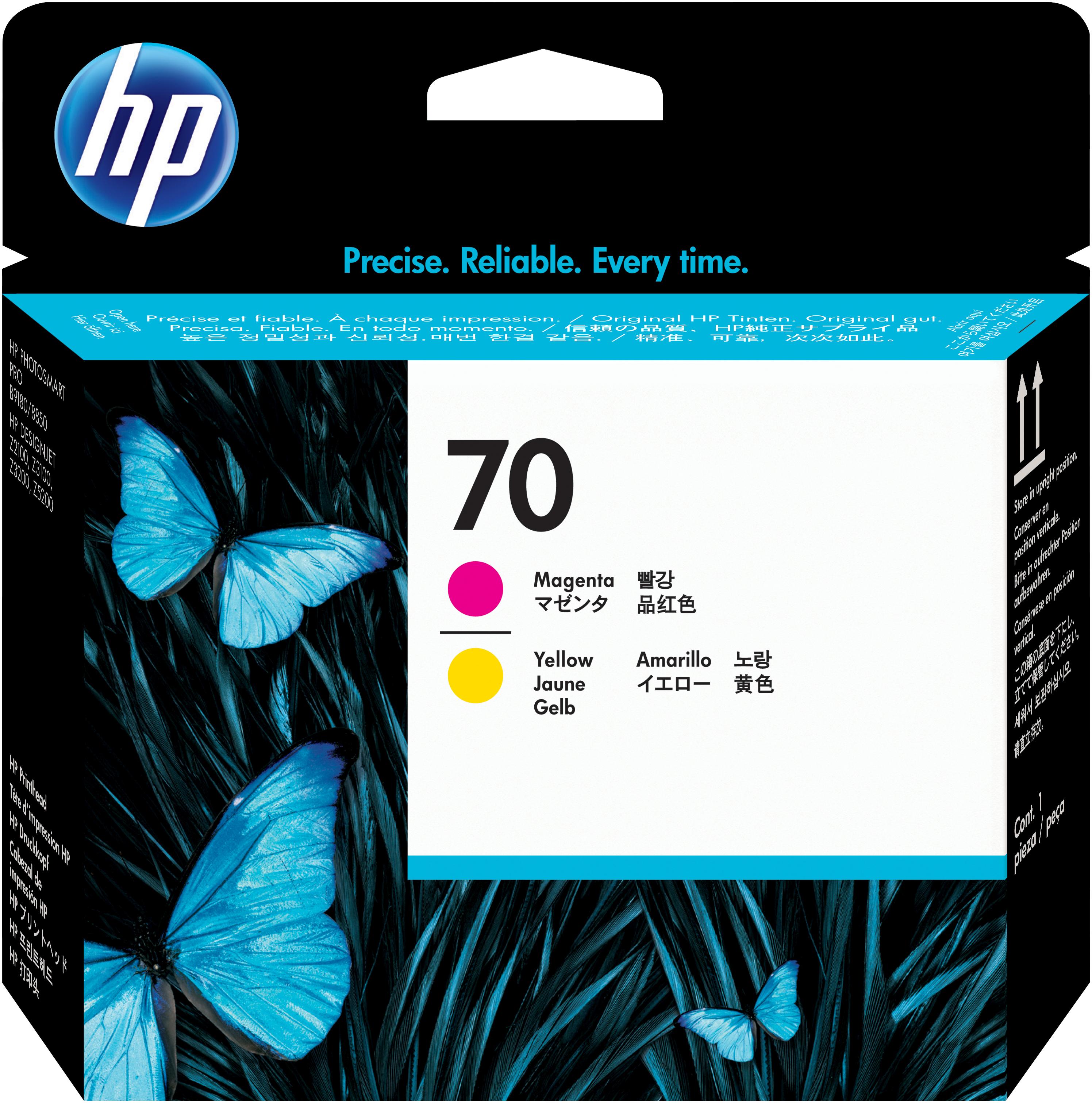 HP HP 70 original printhead C9406A magenta and yellow standard capacity 1-pack