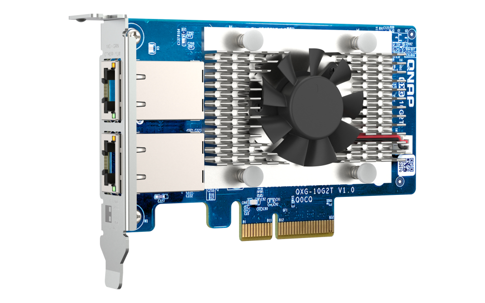QNAP Carte réseau QXG-10G2T PCI Express 10GbE 2 ports Marvell AQtion AQC107 interne LED