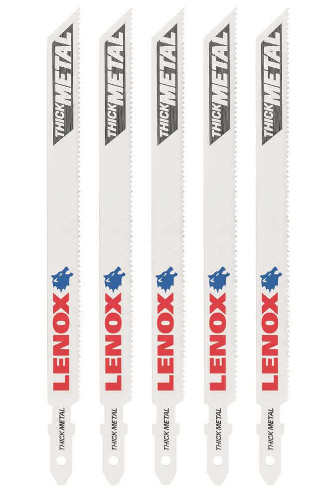 Lenox Lot de 5 lames pour scie sauteuse métal 133,4mm 1991591