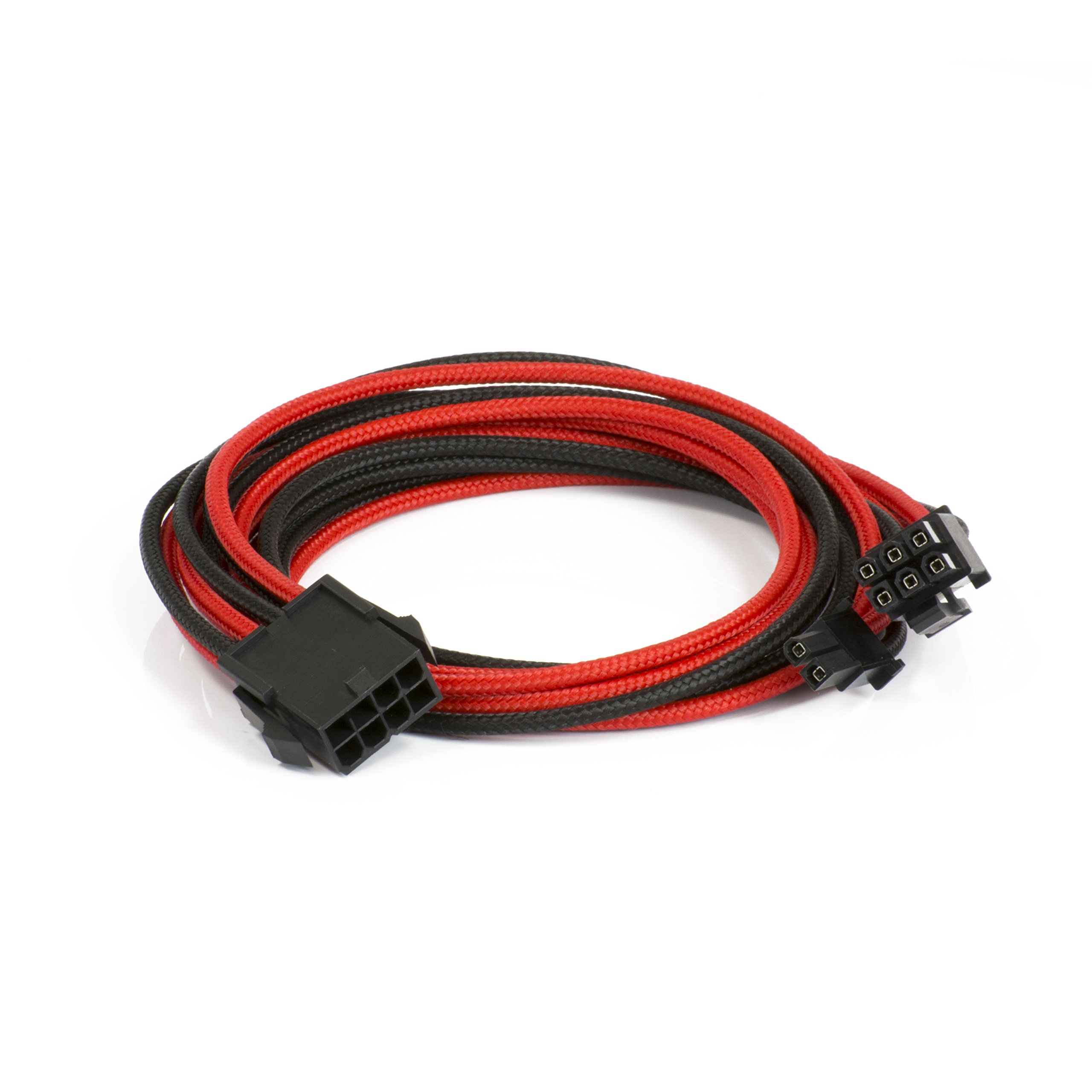 Phanteks 6+2-Pin PCIe Extansion 50cm - sleeved noir/rouge