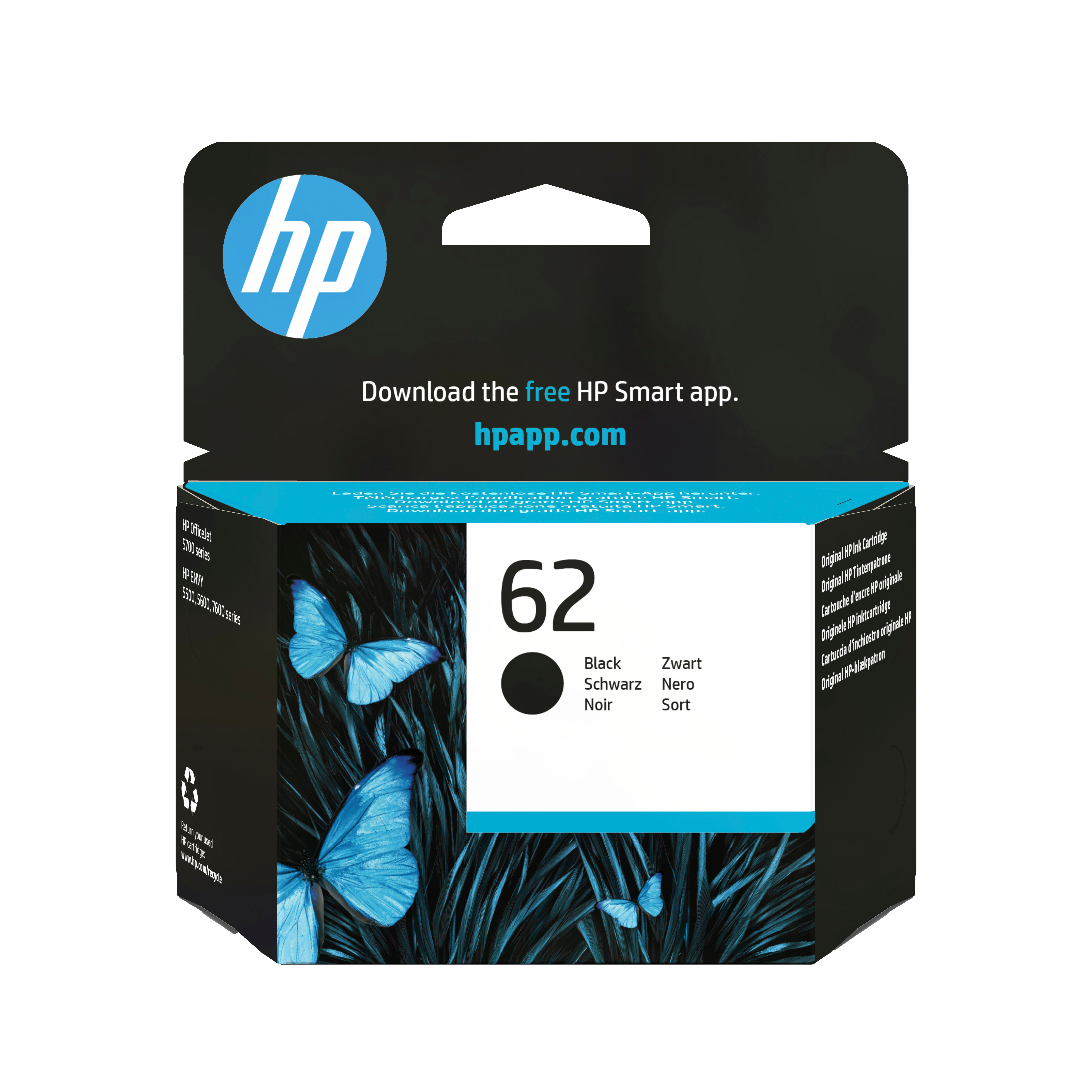 HP 62 Cartucho Tinta Original Negro