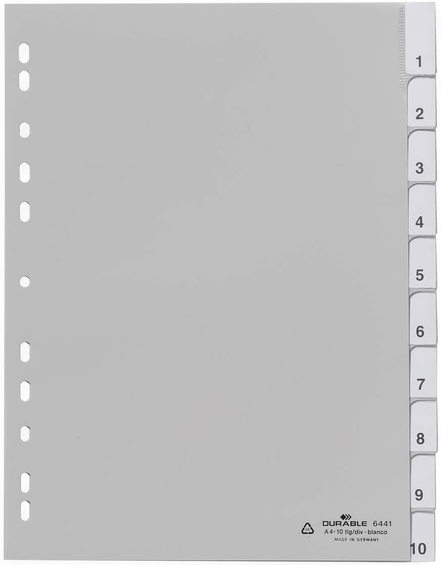Durable DURABLE Blanko-Register PP 10tlg farbig Verlauf grau