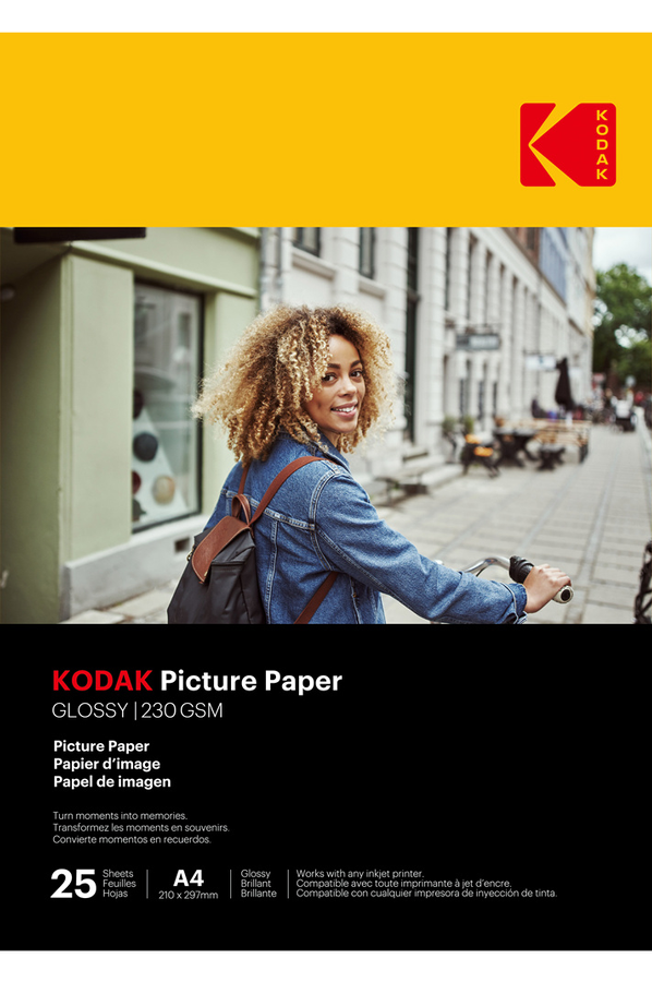KODAK 25 feuilles de papier photo 230g/m², brillant
