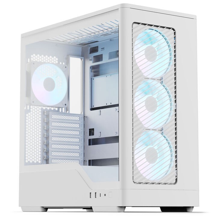 AEROCOOL D520A PC-Gehäuse, Midi-Tower, ATX, Tempered Glass, RGB