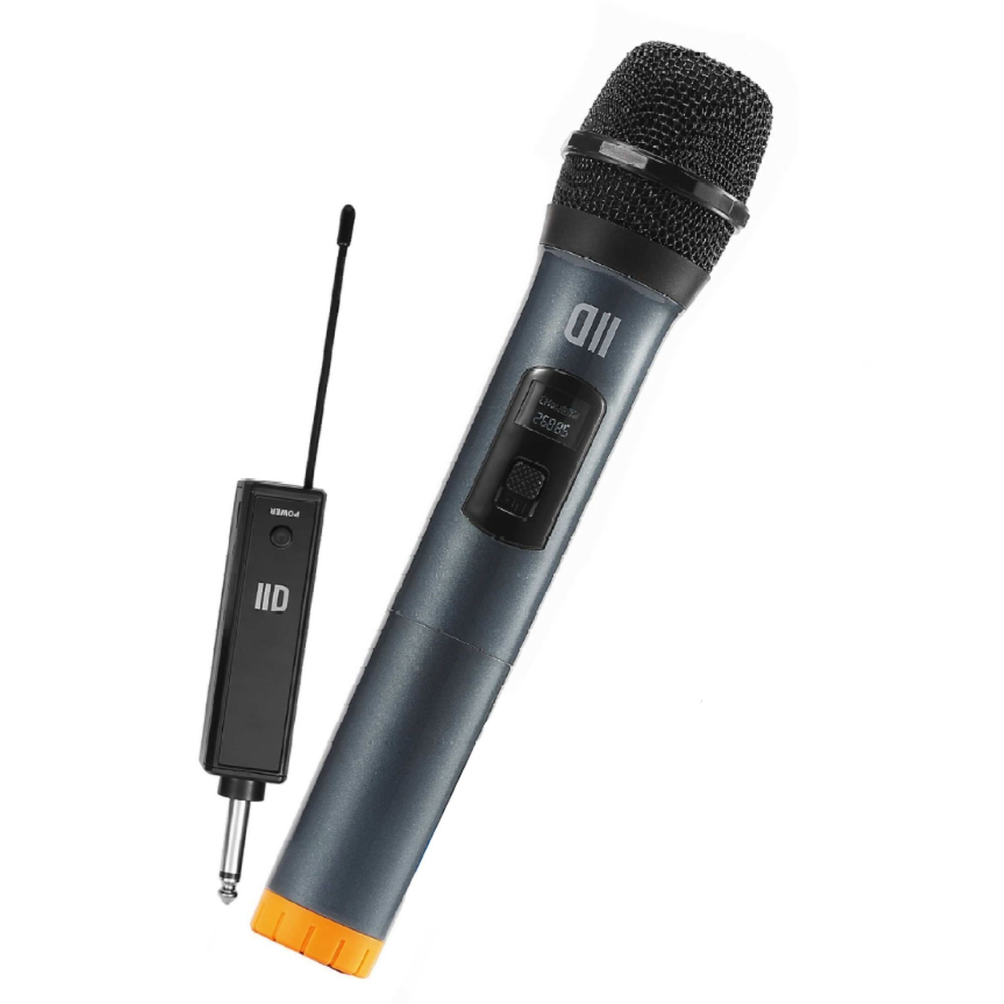 D2 Diffusion Microphone dynamique DII Sans fil, ecran LED, Omnidirectionn recepteur rechargea
