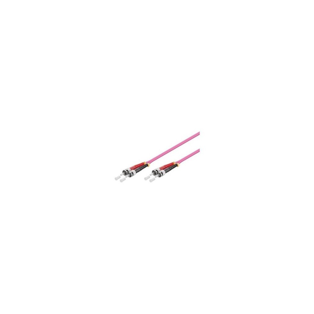 ekivalan Jarretière zip 2,0mm OM4 50/125 LC-UPC/ST-UPC LSZH magenta 15m