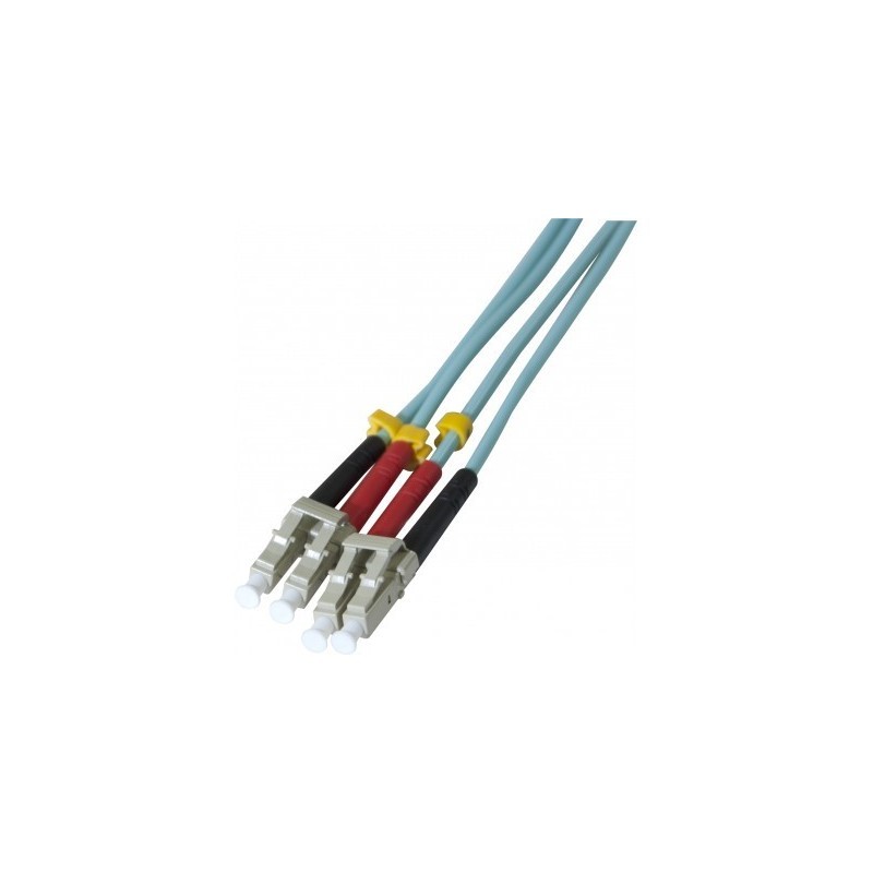 ekivalan Jarretière zip 2,0mm OM3 50/125 LC-UPC/LC-UPC LSZH aqua 5m