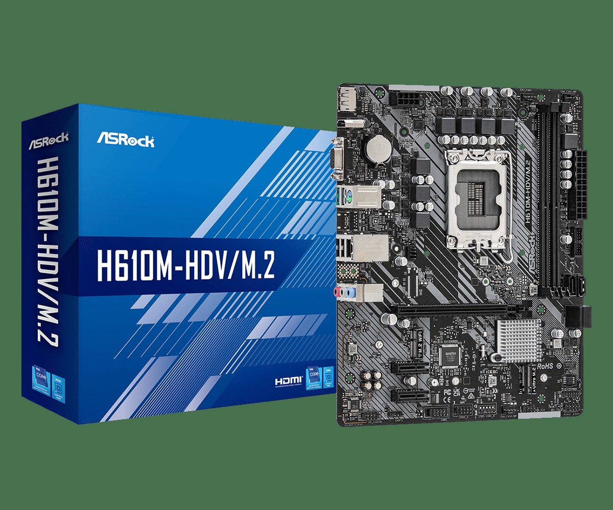 ASROCK H610M-HDV/M.2 D5 GEN5    1700 mATX HDMI/DP/D-Sub DDR5