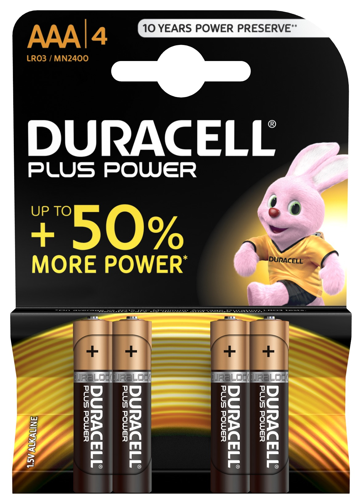 Duracell Lot de 4 Piles Alcaline 1,5V LR03