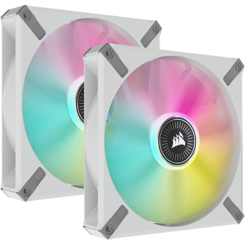 CORSAIR ML140 RGB ELITE BLANC 140mm Magnetic Levitation DUAL PACK abÃ®mÃ©