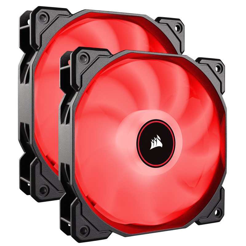 CORSAIR LED Fan AF140-LED Rouge Pack de 2  abÃ®mÃ©