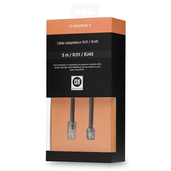 D2 Diffusion C ble RJ11/RJ45 m le 3 m