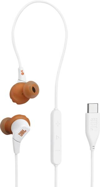JBL Endurance Run 3C USB C Casque Avec fil Ecouteurs Sports USB Type-C Marron, Blanc