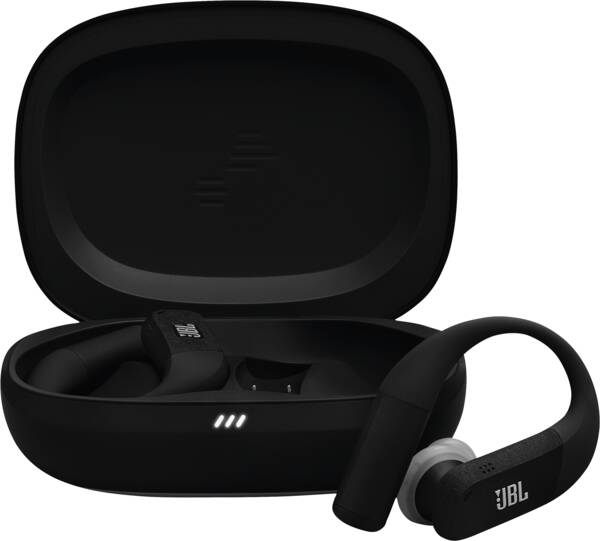 JBL Endurance Peak 4 Noir et Gris, résistants de sport sans fil avec réduction adaptative du bruit