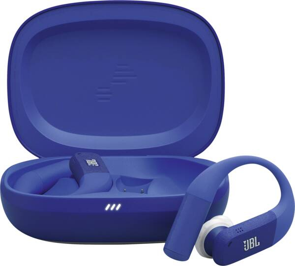 JBL Endurance Peak 4 Bleu, résistants de sport sans fil avec réduction adaptative du bruit