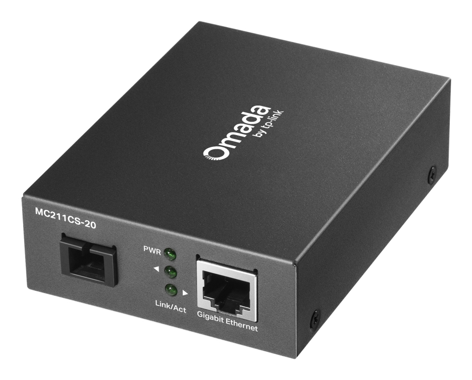 TPLINK Omada 10/100/1000 Mbps RJ45 to 1000 Mbps Single-mode SC WDM Bi-Directional Fiber Converter