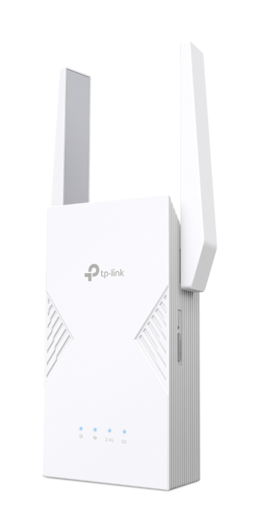 TPLINK BE3600 Wi-Fi 7 Range ExtenderSPEED: 688 Mbps at 2.4GHz + 2882 Mbps at 5GHzSPEC: 2+2 4-Stream Dual-Band Wi-Fi 7, 2 × External Antennas, 1 × 2.5 Gbps LAN Port, Wall PluggedFEATURE: Dual-Band Wi-Fi 7, Multi-Link Operation, 4096 QAM, HE160, EasyMesh-Co