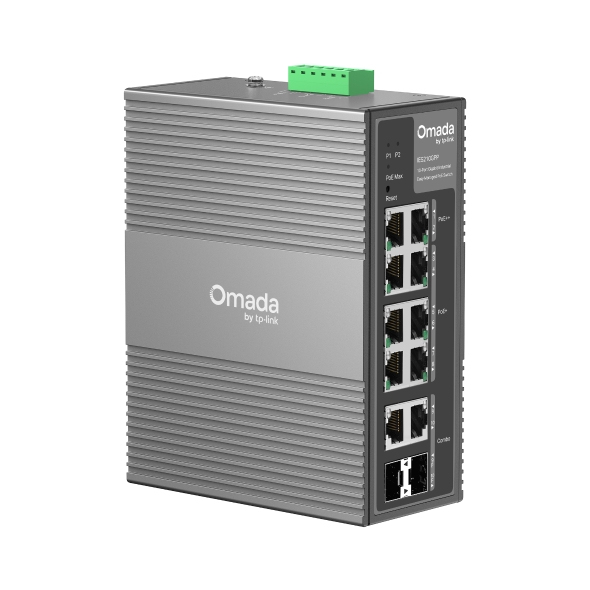 TPLINK Omada 10-Port Gigabit Industrial Easy Managed Switch with 6-Port PoE+ and 2-Port PoE++
