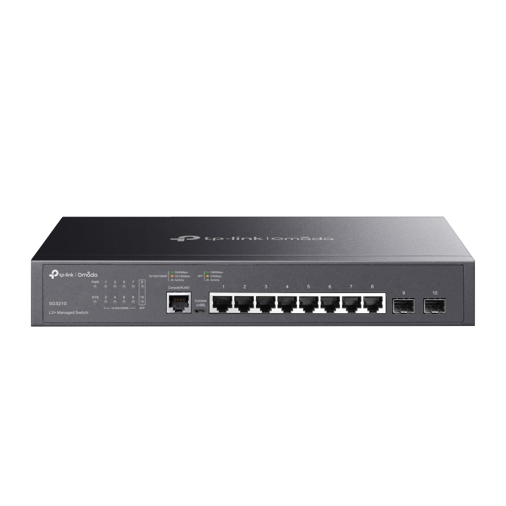 TPLINK JetStream 8-Port Gigabit L2+ Managed Switch With 2 SFP Slots