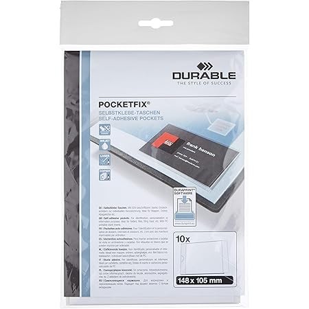 Durable DURABLE POCKETFIX CD/DVD Selbstklebetasche 10 Stück