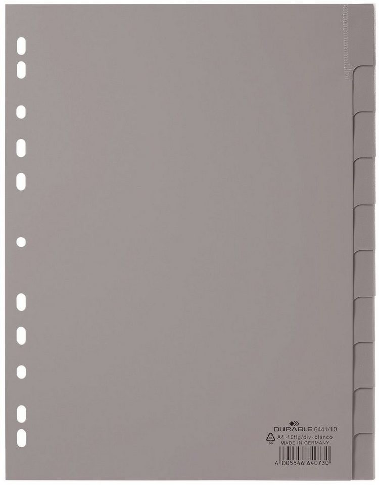 Durable DURABLE Ordnerregister PP blanko/2x5fbg f 10 Blatt