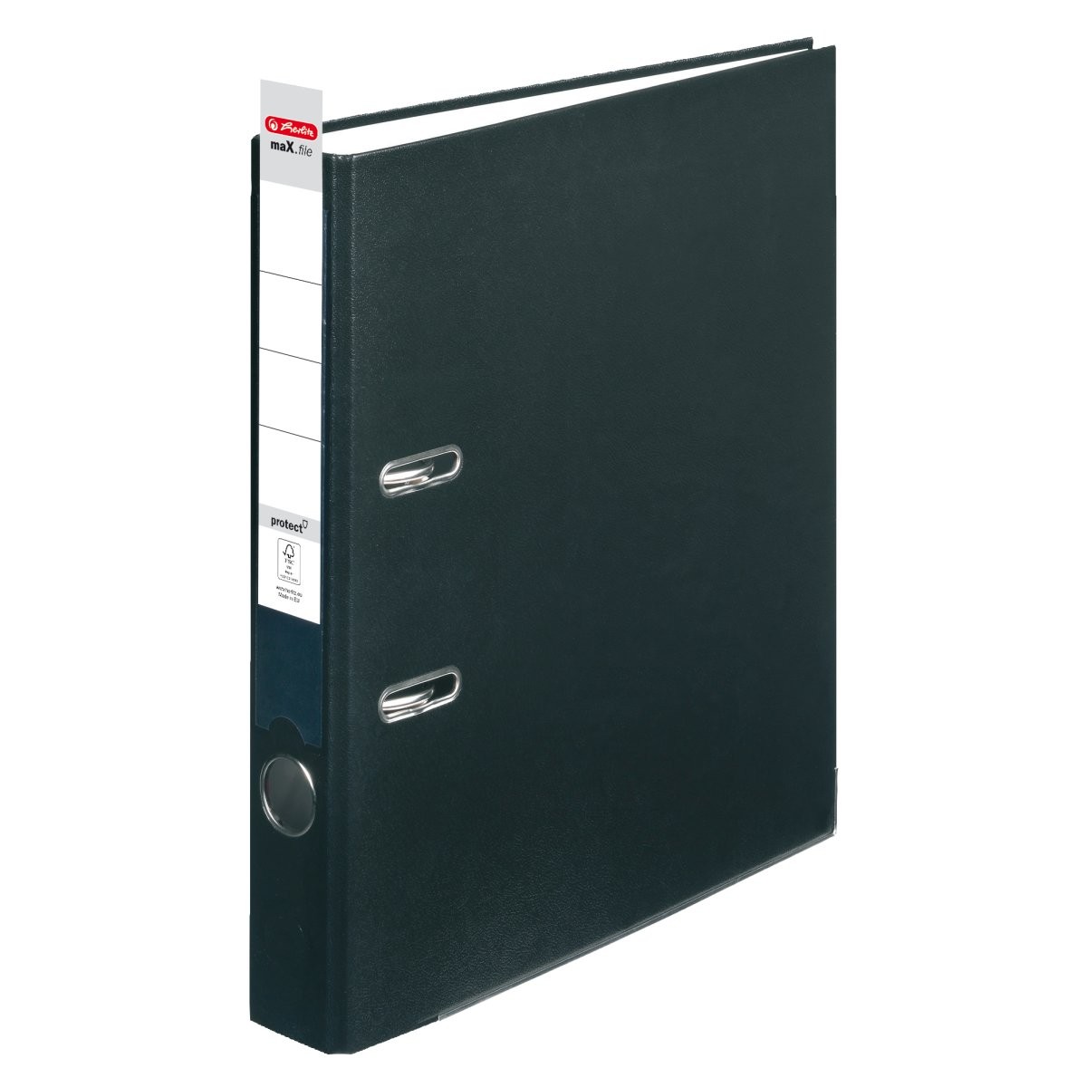 Herlitz Ordner maX.file protect A4 5cm sw PP Folienbezug