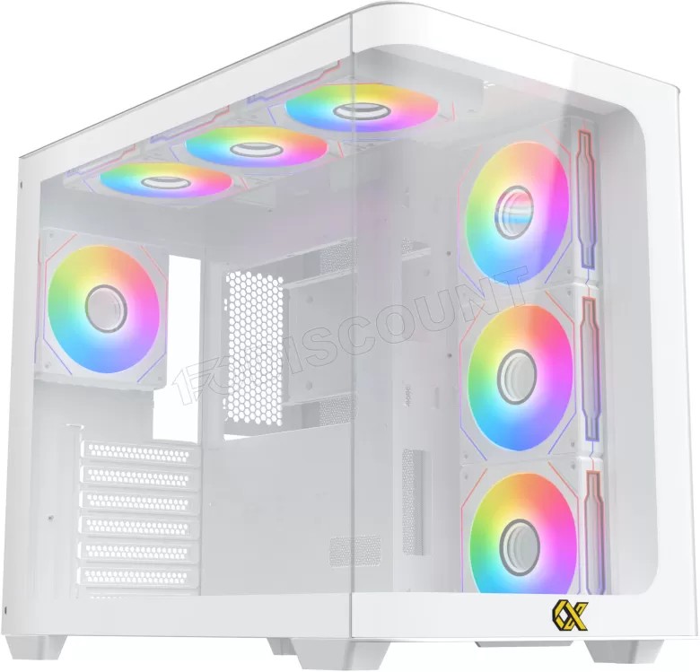 XYZprinting Boitier Moyen Tour ATX Trifecta RGB avec panneaux vitrés (Blanc)