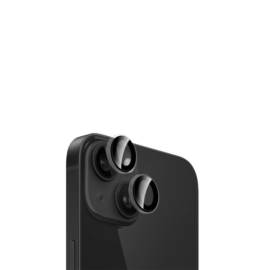 WE Protection d'objectifs appareil photo iPhone 14/14 PLUS transparent/noir