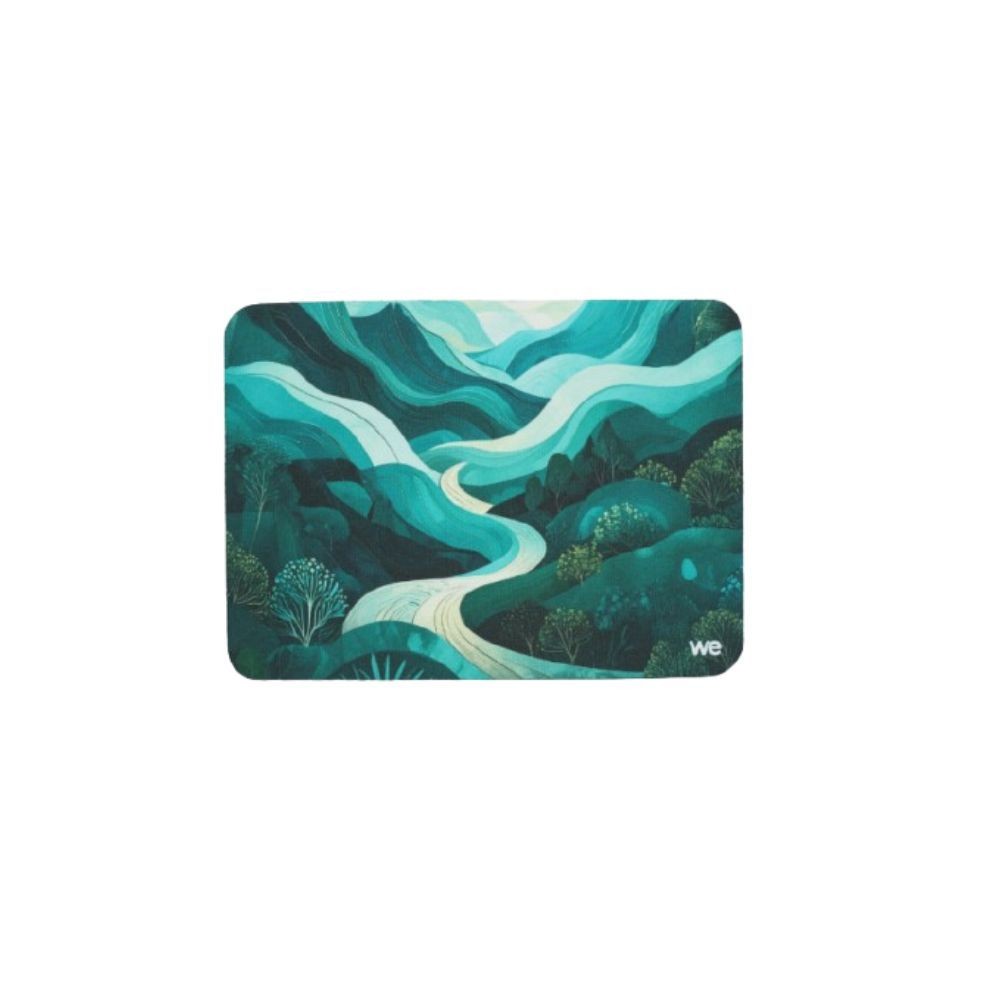 WE POP Pack Tapis de souris design vert vallÃ©e : 200x140x3mm + souris optique sa