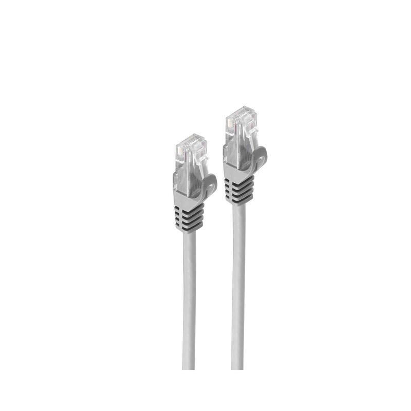 SHIVERPEAKS Shiverpeaks RJ45 Patchkabel U/UTP mit CAT7 Rohk., grau 1m
