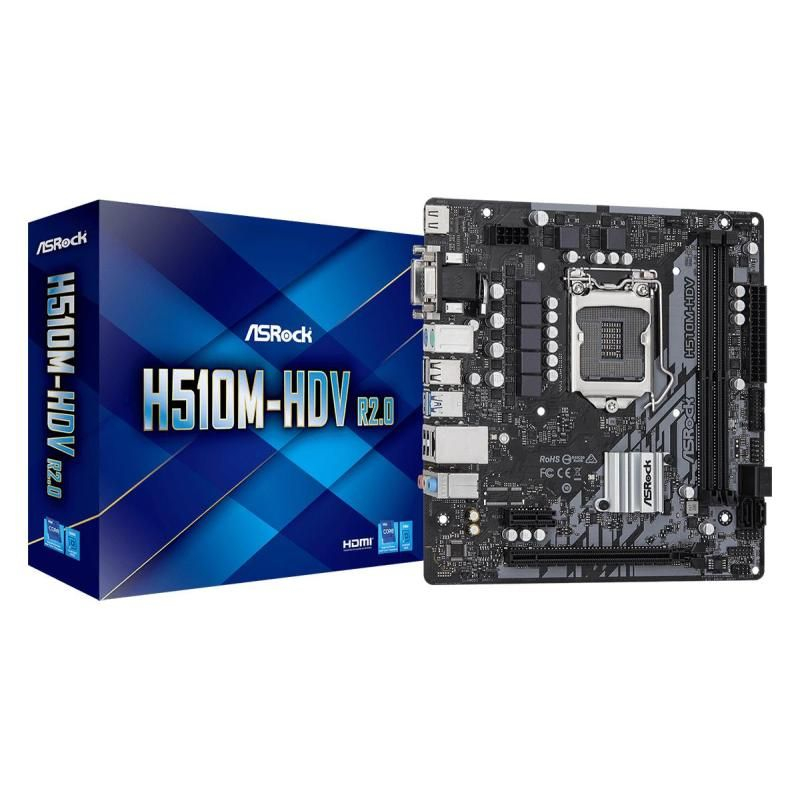 ASROCK Carte Mère H510M-HDV/M.2 SE (Intel LGA 1200) Micro ATX